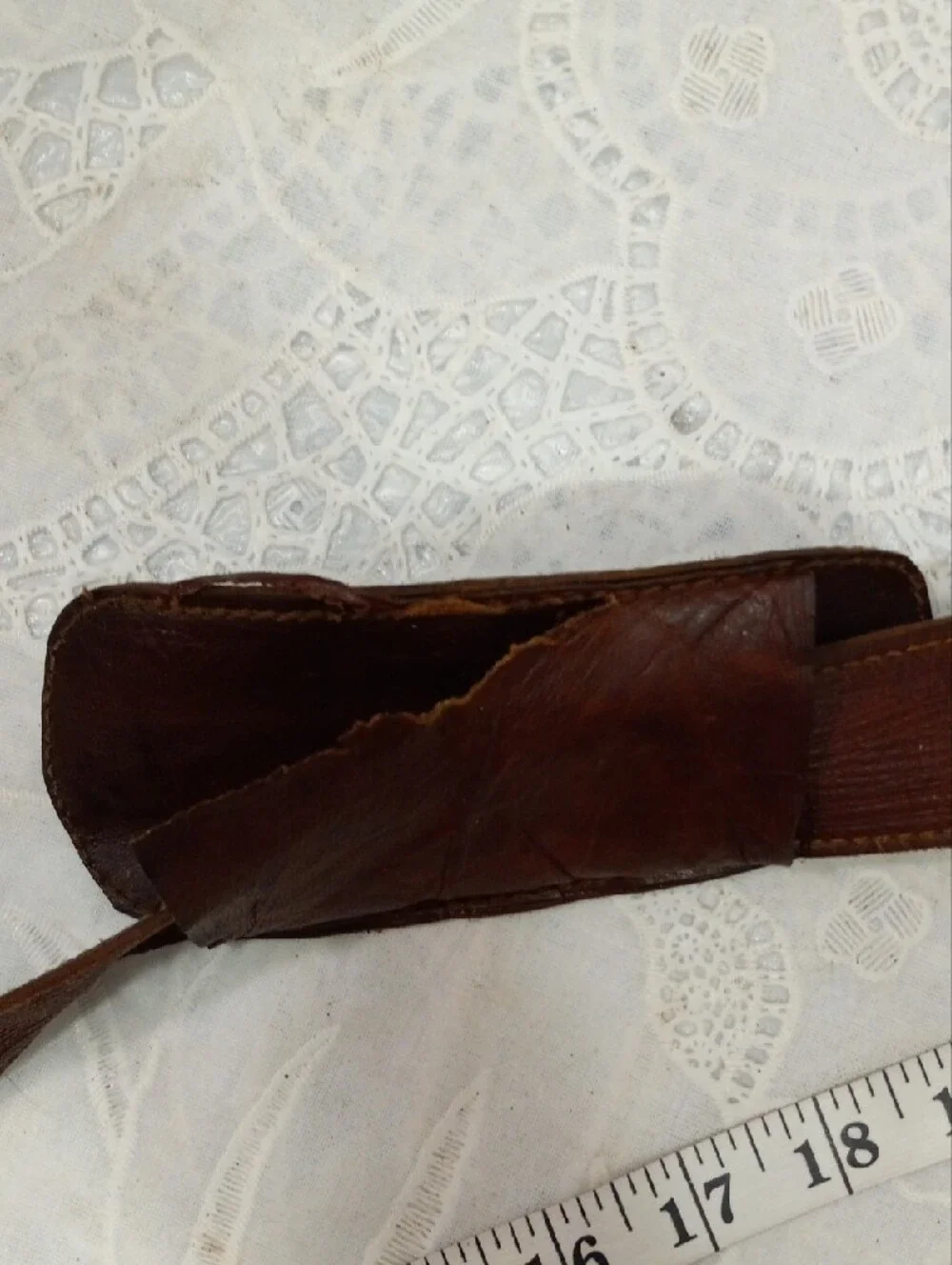 Vintage Brown Leather Messenger Bag
